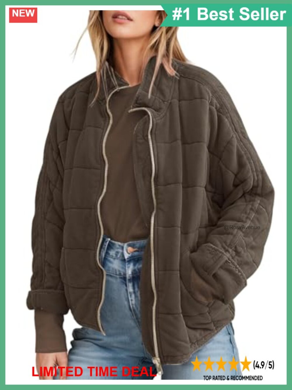 SAUKOLE Women's Quilted Full-Zip Jacket